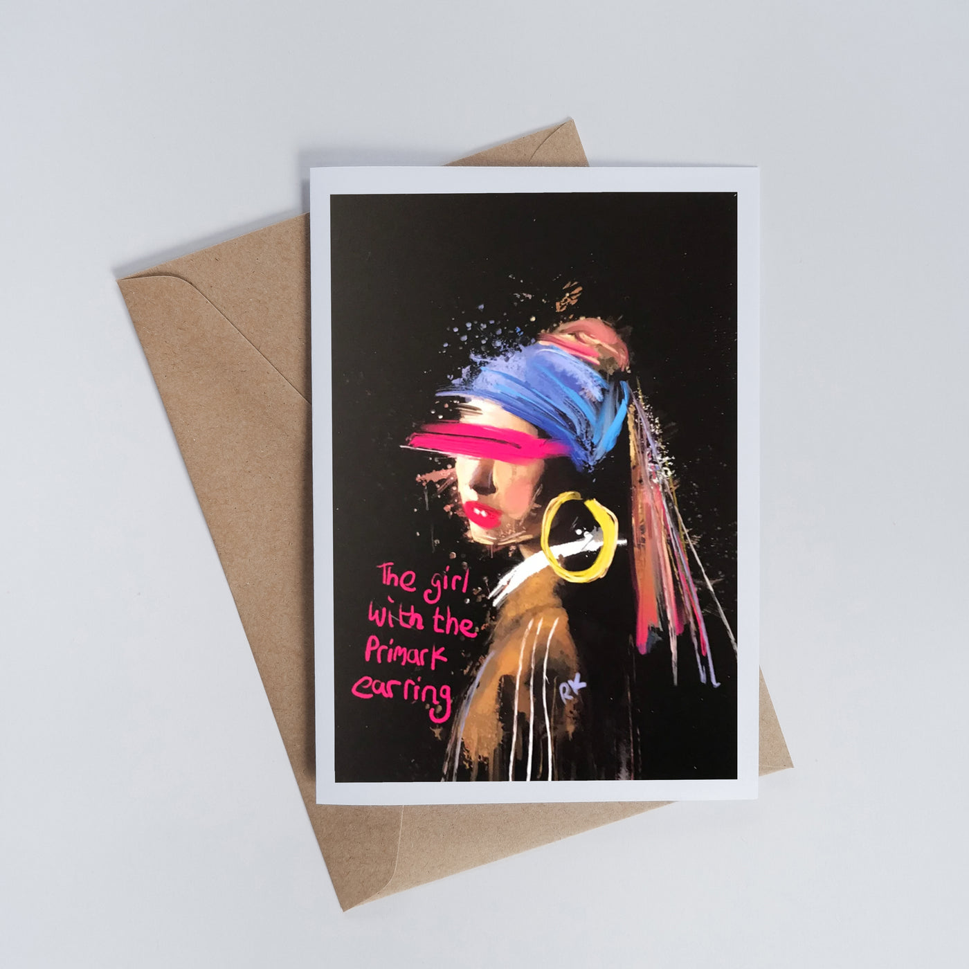 Girl With The Primark Earring | Greetings Card