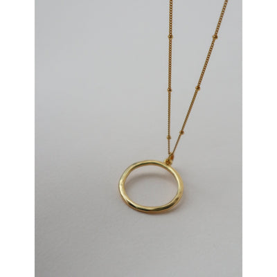 New Moon Open Circle Pendant Necklace
