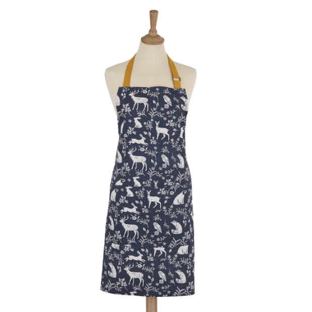 Navy Forest Friends Cotton Apron | Ulster Weavers