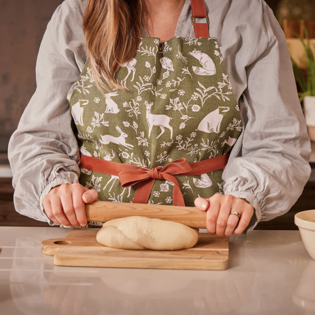 Sage Forest Friends Cotton Apron | Ulster Weavers