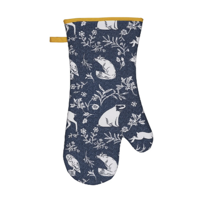 Navy Forest Friends Single Cotton Oven Glove | Ulster Weavers