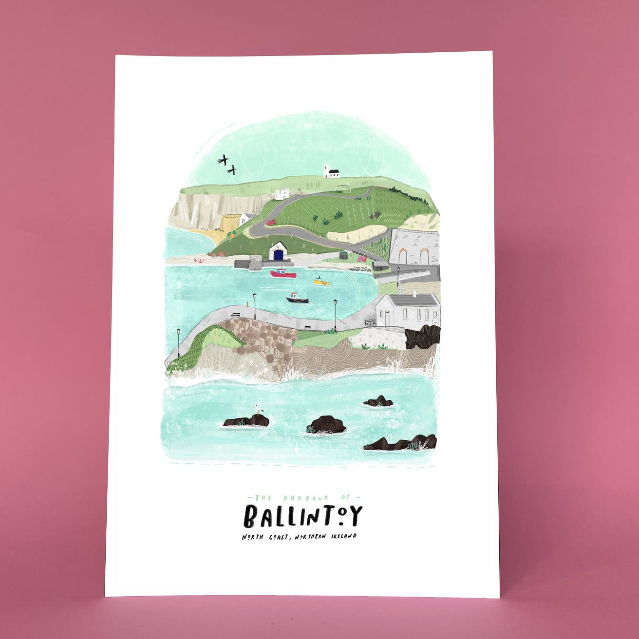 The Harbour at Ballintoy print