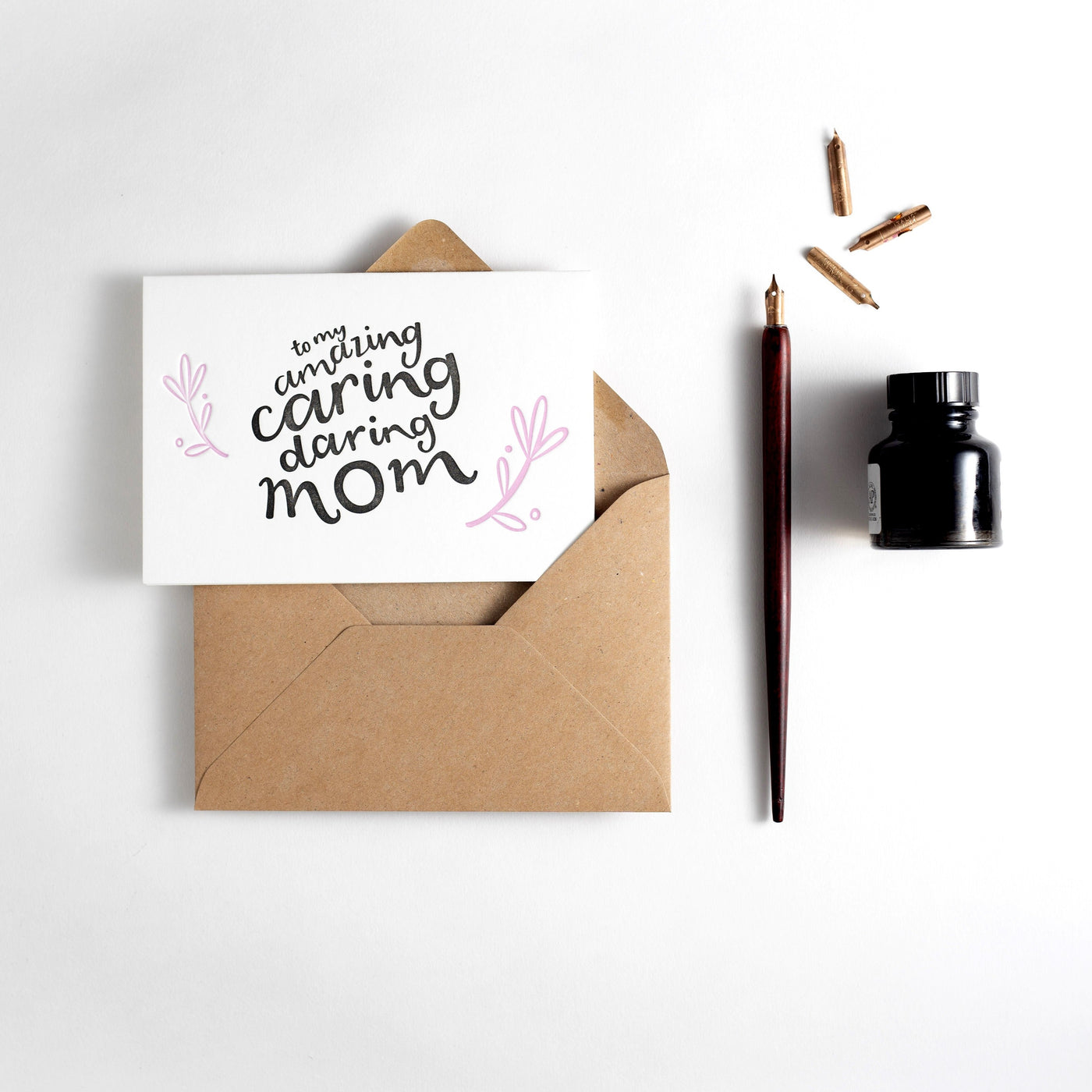 caring daring mum card