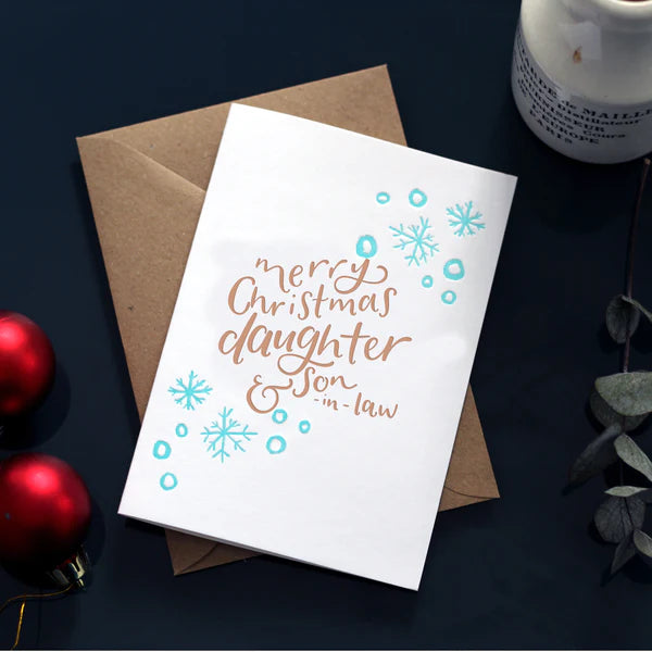 Frohe Weihnachten, Tochter und Schwiegersohn – Weihnachtskarte
