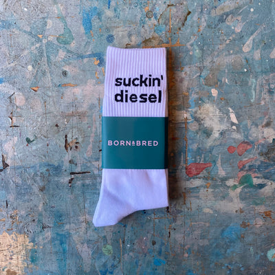 Suckin' Diesel White Socks