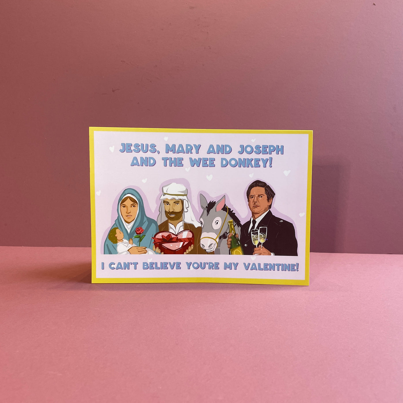 Jesus, Mary & the wee Donkey | Line of Duty Valentines Day Card