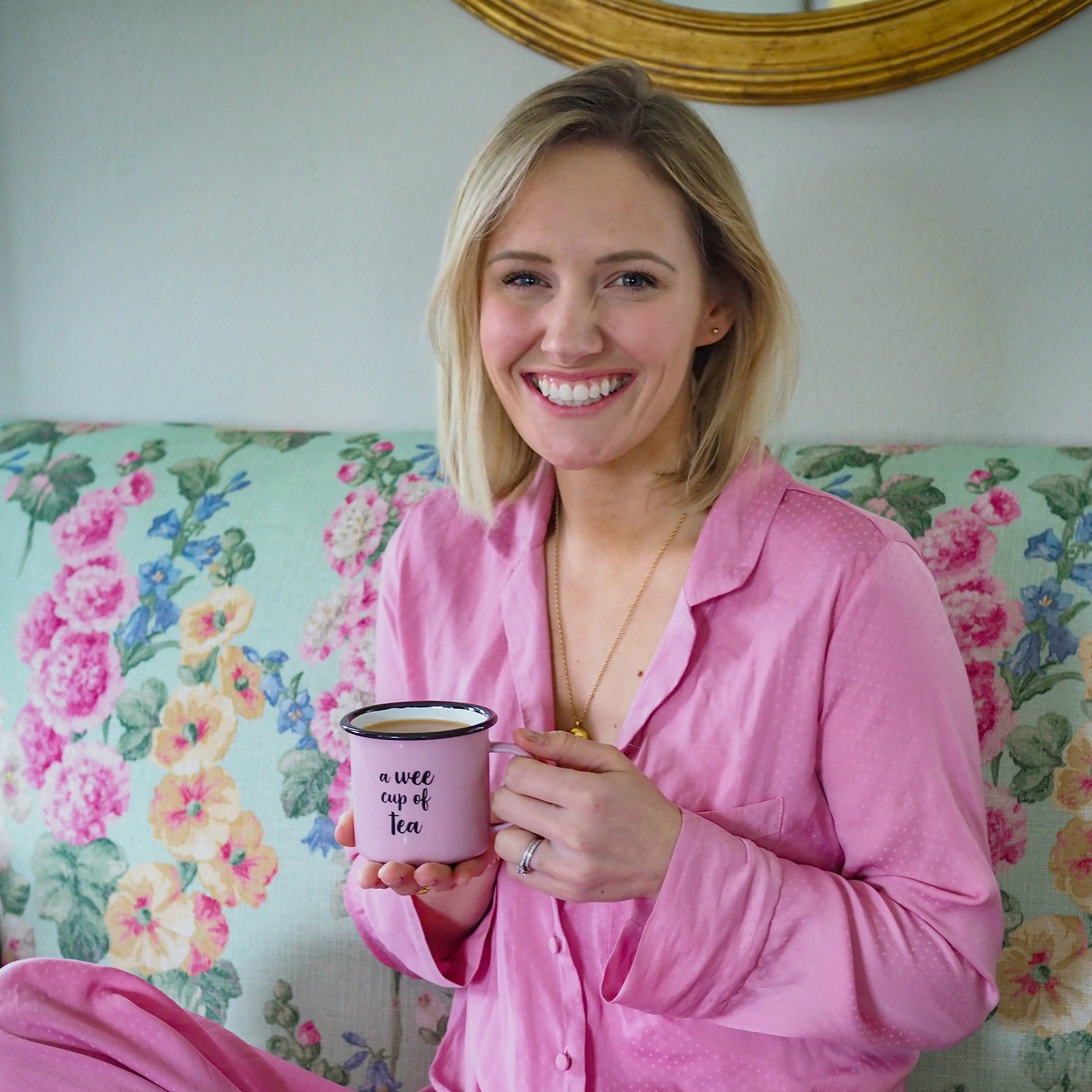 wee cup of tea pink mug