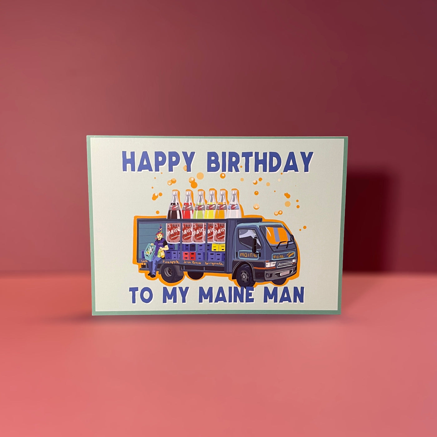 maine man birthday card