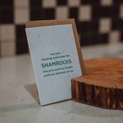 shamrock seed card Irish gift hamper corporate
