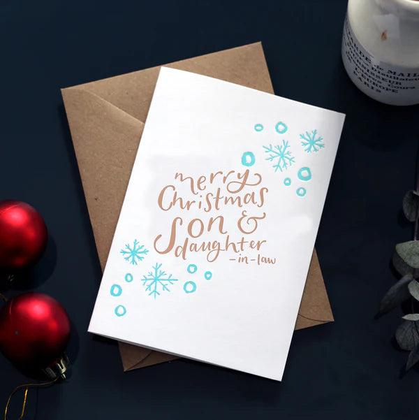 Frohe Weihnachten, Sohn und Schwiegertochter – Weihnachtskarte